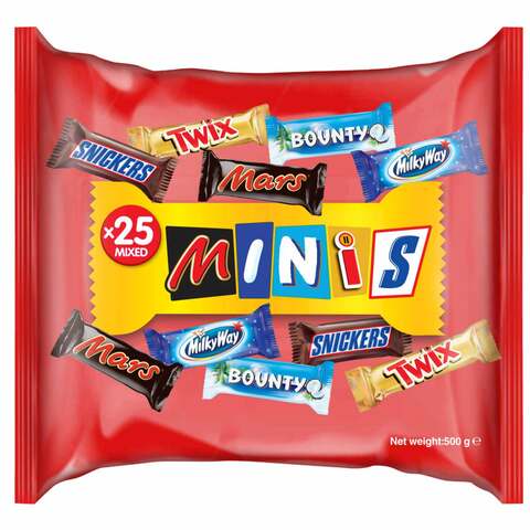 Best of Minis Pouch 25 Chocolate Bars 500g