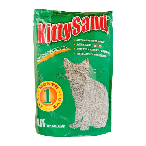 Buy Kitty Sand 100 Recycled Paper Cat Litter 5L Online Shop Pet