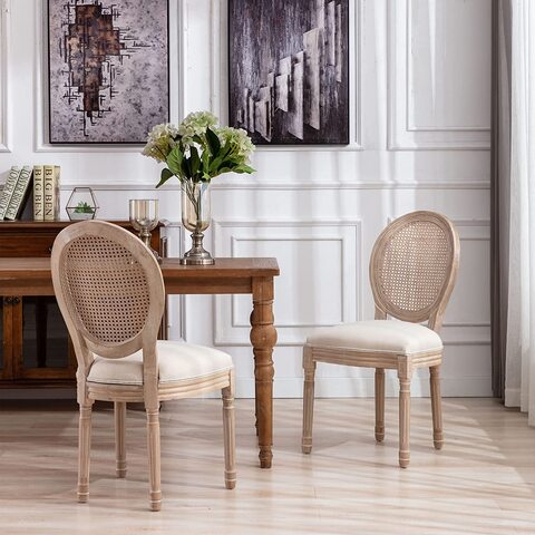 Farmhouse fabric deals for dining chairs