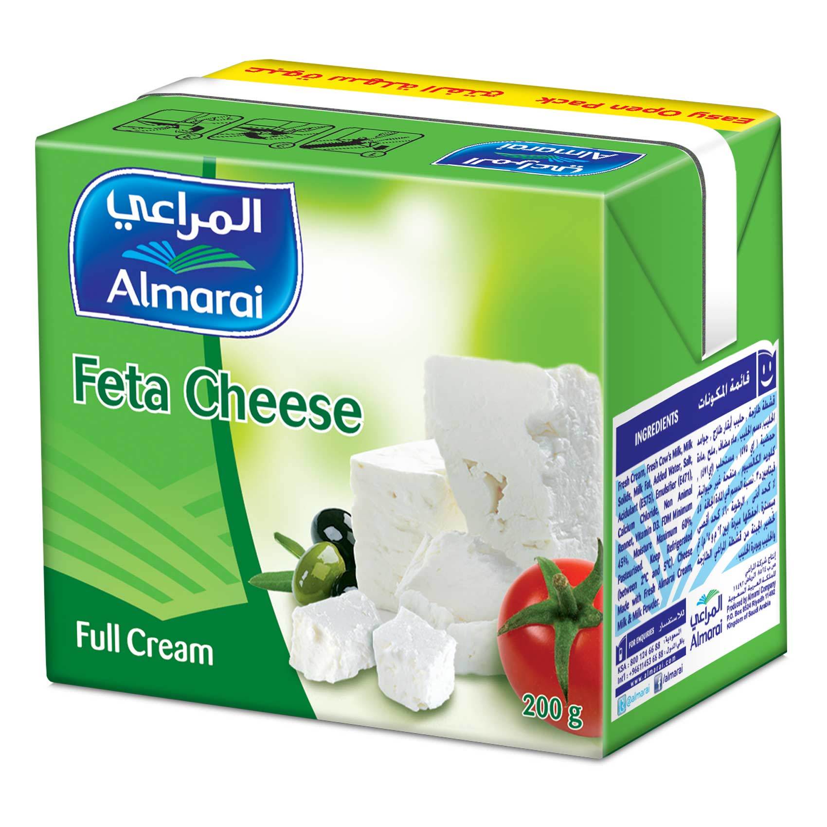Buy Almarai Full Cream Feta Cheese 200g Online Shop Fresh Food on