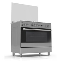 AFRA Japan 90X60cm Free Standing Gas Oven, Stainless Steel, 5 Gas Burners, Large Capacity Oven, Double Burners, Glass Top Lid, G-MARK, ESMA, ROHS, and CB Certified, 2 years warranty.