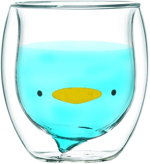 Duck Mug Cute Mugs Glass Double Wall Insulated Glass Espresso Cup