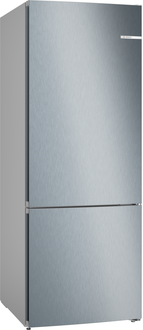 Bosch Series 4 Free-Standing Fridge With Freezer At Bottom, 186X70Cm, Stainless Steel Look, KGN55VL21M 1 Year Manufacturer Warranty