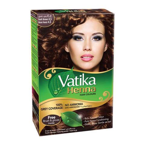 Buy Dabur Vatika Henna Hair Colour  Dark Brown 10g Pack of 6 Online -  Shop Beauty & Personal Care on Carrefour Saudi Arabia