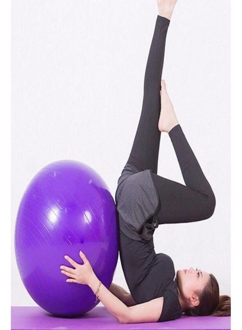 Details about   Exercise Gym Ball Purple Pilates 65cm Yoga Training Pregnancy Birthing Anti-B... 