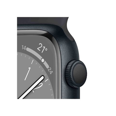 Apple Watch Series 8 (MNP13AE/A) GPS  45 mm  Midnight Aluminium Case with Midnight Sport Band Regular