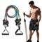 Generic - 11pcs/set Fitness Rubber Expander Resistance Bands Tubes Yoga Pull Rope Sport Fitness Gum Workout Exercise Bands Gym Sport