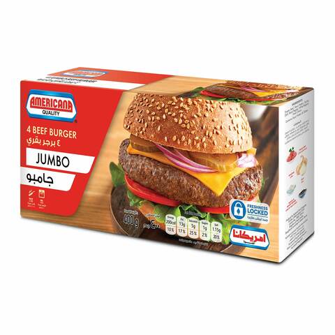 Americana Jumbo Beef Burger 4s, 400g