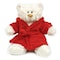 Caravaan - Soft Toy Teddy Cream with Red Bathrobe Size 38cm