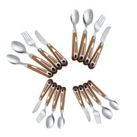 Jieyang Guangdong Cutlery Set Brown And Silver 16 PCS