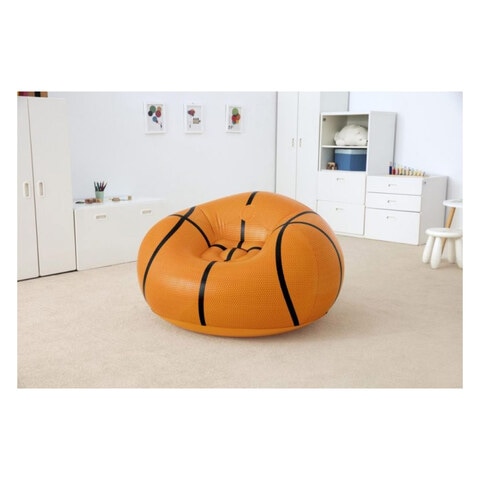 بيستواي كرسي نفخ بالهواء بتصميم كرة قدم أو كرة سلة 114 × 112× 66 سنتيمتر