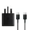 Samsung UK Travel Adaptor (25W with USB type C Cable) Black