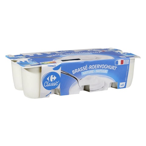Carrefour Plain Stirred Yoghurt 125g Pack of 8
