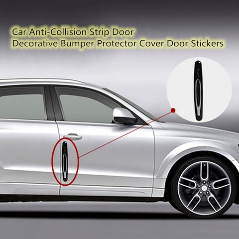 4Pcs/Set Car Anti-Collision Strip Door Decorative Bumper Protector Cover Door Stickers