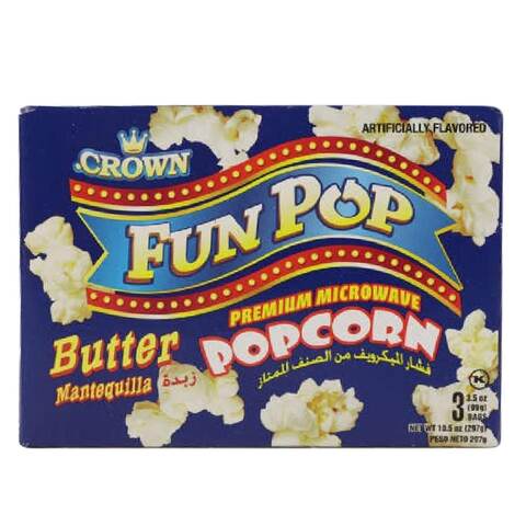 Crown Fun Pop Butter Popcorn 297g price in Kuwait | Carrefour Kuwait ...