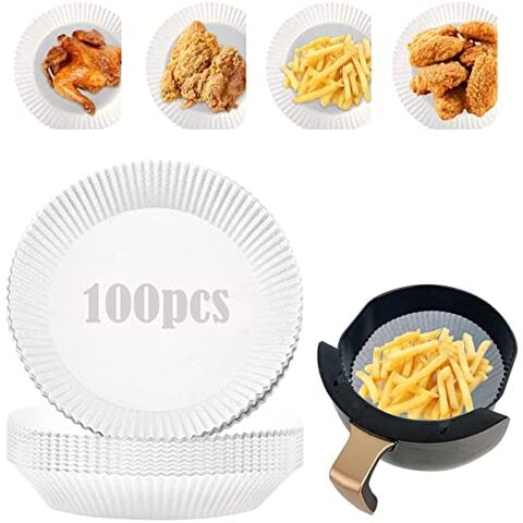 Air fryer Disposable Parchment paper liner plate, Non-Stick Multi use for  Frying, Air Fryer, Microwave, Oven, 50 Plates, Size:16cm: Buy Online at  Best Price in UAE 