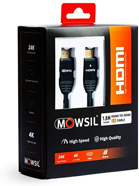 Mowsil HDMI 4K Cable 1.8 Meter