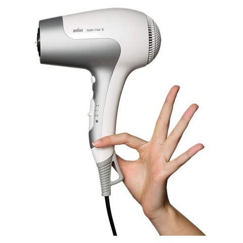 Braun Hair Dryer HD 580 Satin Hair 5 Power Perfection For Fast And Easy Drying 2500 Watts 2 Heat Settings And Cold Shot