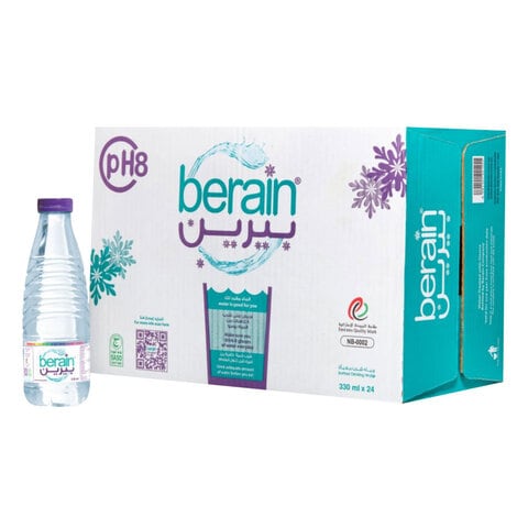 Buy Berain PH8 Drinking Water 300ml x Pack of 24 in Kuwait