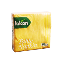 Falcon Paper Napkin Yellow Disposable 40 x 40 CM (1 Pack x 50 Sheets)