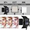 GVM 896S LED Bi-Color Video Lights with Joint Control, Variable CCT 2300K-6800K and 10%-100% Brightness with Digital Display for Video Studio Shooting, LED Panel Light + Barn door (Single Light)
