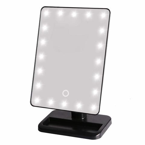 Buy Generic Touchscreen LED Makeup Mirror Black in UAE