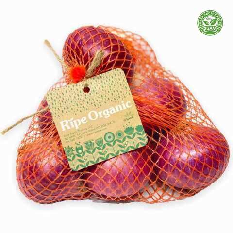 Ripe Organic Red Onions 500G
