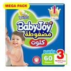 Buy Baby joy mega pack pants size 3 medium x 60 in Saudi Arabia