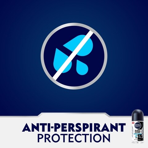 NIVEA MEN  Antiperspirant Roll-on for Men  Black &amp; White Invisible Protection Fresh 50ml