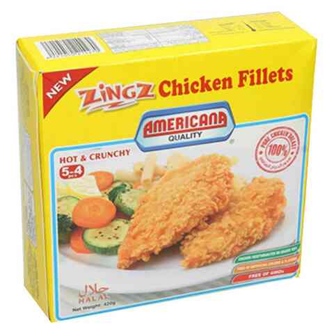 Americana Zingz Hot and Crunchy Chicken Fillets 420g