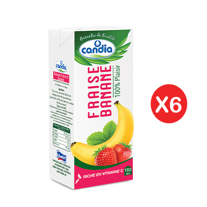 Buy Candia Juice Strawberry Banana 180ml X6 Online Shop Beverages On Carrefour Lebanon