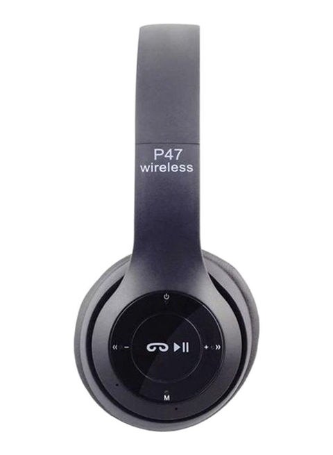 Buy P47 250 Mah Wireless Bluetooth On Ear Headphone Black Online