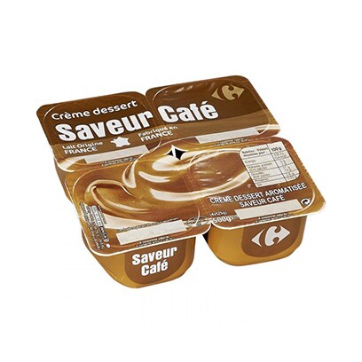 Carrefour Coffee Dessert Cream 125GR X4