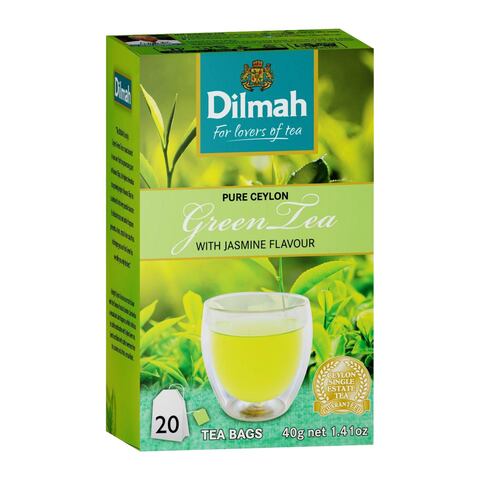 Buy Dilmah Jasmine Green Tea Bag 20 2g in Saudi Arabia