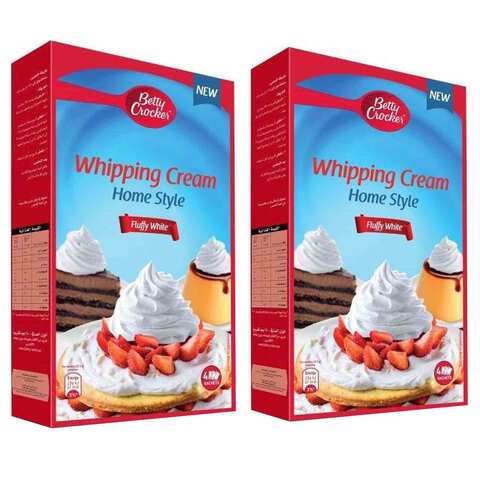 Betty Crocker Whipping Cream Fluffy White 140 Gram 2 Pieces