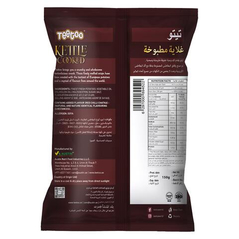 Teetoo Kettle Cooked Red Chilli Chatka Chips 150g