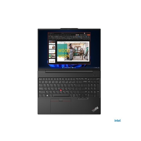 Lenovo ThinkPad E16 Gen 1 Intel&reg; Core&trade; i5-1335U 8GB DDR4 RAM 512GB SSD Integrated Intel&reg; Iris&reg; Xe Graphics 16&quot; WUXGA IPS Display Backlit English (EU) Keyboard Windows 11 Pro Graphite Black