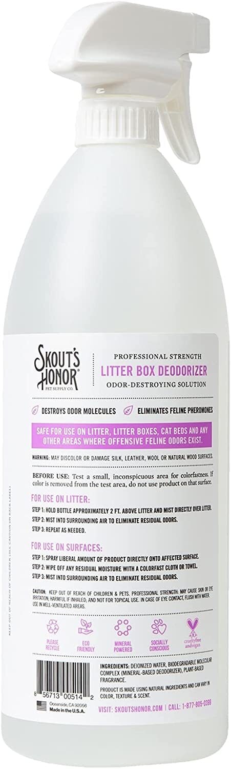 Skouts Honor Litter Box Deodorizer Cleaning 1035ML