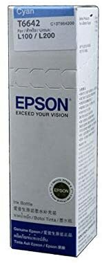 Epson Genuine Refill Ink 70ml T6642 Cyan Color For L100 L110 L120 L200 L210 L300 L350 L355 L550 L555