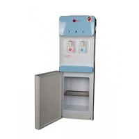 AFRA Japan Water Dispenser Cabinet, 600W, 5L, Floor Standing, Top Load, Compressor Cooling, 2 Tap, Stainless Steel Tanks, Blue &amp; White, G-MARK, ESMA, ROHS, and CB Certified, 2 years warranty
