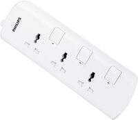 Philips Power Strip 3 Outlets Individual Switches 2M