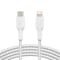 Belkin Braided Lightning To USB-C Data Sync Charging Cable 6.6ft White