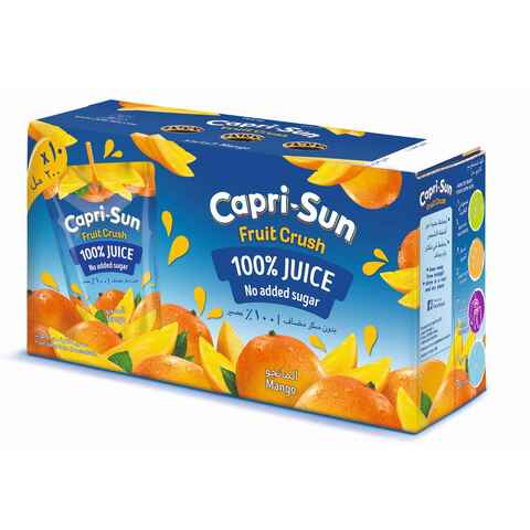 Capri-Sun Fruit Crush No Added Sugar Orange Juice 200ml Pack of 10