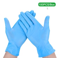 Generic-L Disposable Nitrile Gloves Powder Free Latex Free Gloves Protective Glove for Home Cleaning Restaurant Kitchen Catering Laboratory Use 100PCS/Pack