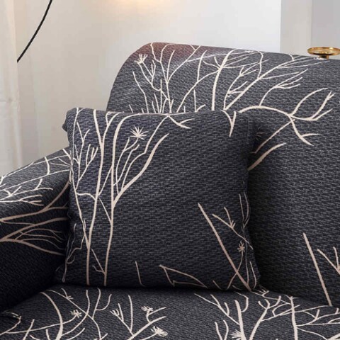 Deals For Less Luna Home Three Seater Sofa Cover Brown Color, Tree Design