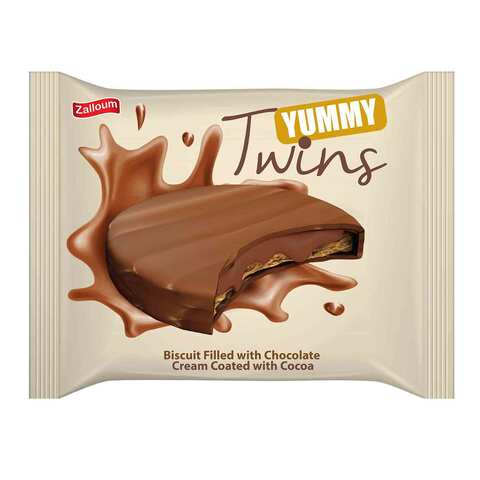 زلوم يمي توينز بسكويت بكريمة الشوكولاتة و مغطى بالكاكاو 25 غرام