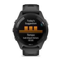 Garmin Forerunner 265 GPS Running Smartwatch, Black Bezel And Case With Black/Powder Gray Silicone Band, 010-02810-10