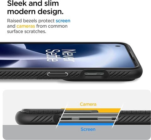 Spigen Liquid Air designed for OnePlus Nord 2T 5G case cover - Matte Black