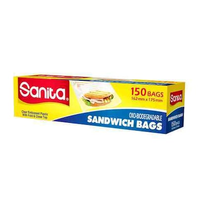 Glad Zipper Food Storage Sandwich Bags Size 14.4cm x 16.5cm 100pcs Online  at Best Price, Food Bags