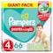 Pampers Baby-Dry Pants Diapers With Aloe Vera Lotion Size 4 (9-14kg) 66 Pants